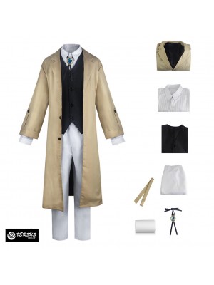 Set Osamu Stray Vestito Parrucca Carnevale Cosplay Dazai Dog Anime STDOG05